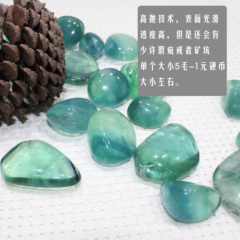 如鴻天然螢石原石擺件礦石頭大顆粒魚缸裝飾造景孩子玩耍-細節圖10