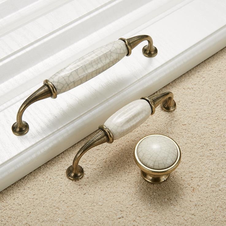 拉手單孔拉手把手仿古拉手陶瓷田園歐式衣櫃櫥櫃美式子小傢俱抽屜-細節圖3