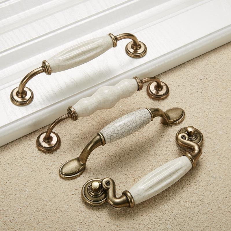 拉手單孔拉手把手仿古拉手陶瓷田園歐式衣櫃櫥櫃美式子小傢俱抽屜-細節圖4