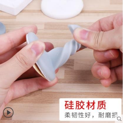 手防撞擋卡兒童靜音硅膠墊帶擋免門門把防撞打孔安全門門阻防風-細節圖3