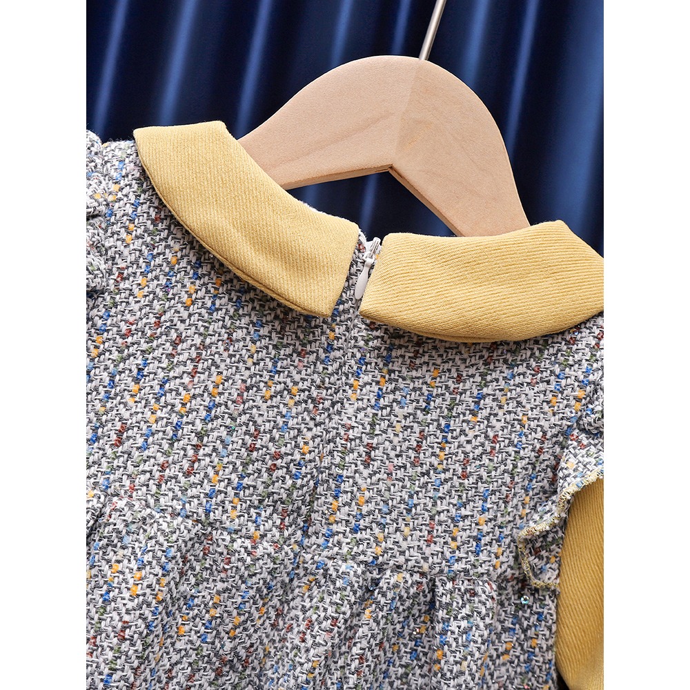 女童冬裝新款加絨加厚連衣裙周歲寶寶生日禮服裙嬰兒洋氣公主裙子-細節圖3