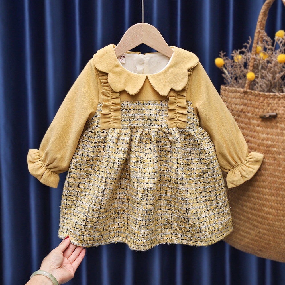 女童冬裝新款加絨加厚連衣裙周歲寶寶生日禮服裙嬰兒洋氣公主裙子-細節圖8