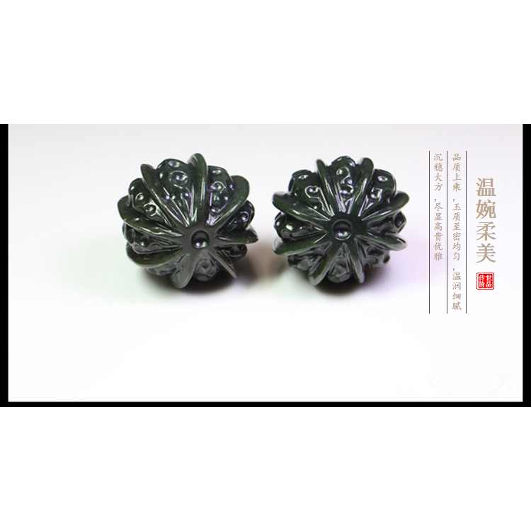 天然和田青玉健身玉核桃手球把玩件玉手把件手玩玉核桃手擺件精品-細節圖10