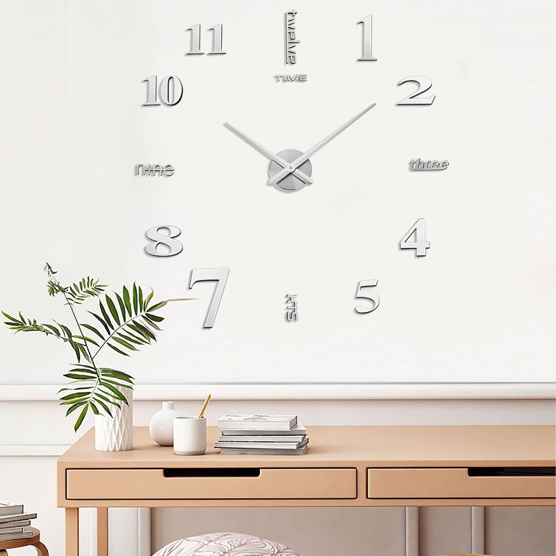 亞馬遜跨境家居客廳創意掛鐘亞克力diy clock鐘歐式墻貼裝飾時鐘-細節圖3