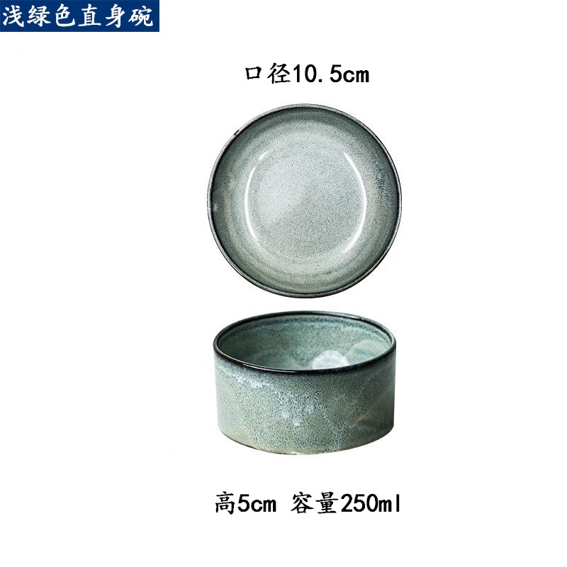 歐式窯變釉粗陶米飯碗甜品碗創意碗家用喫飯直身碗粥碗小碗醬料碗-細節圖6