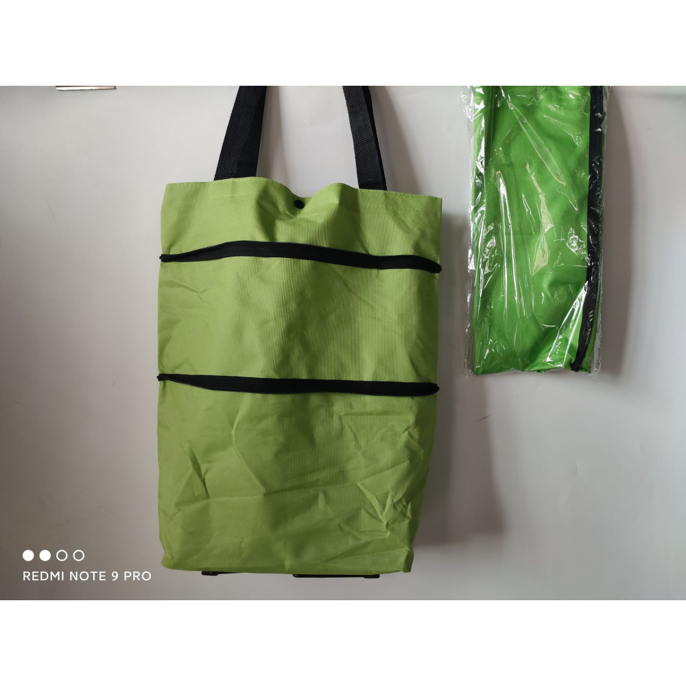 廠家滾輪購物袋便攜式可折疊超市拖輪包買菜車拉桿車輪子包-細節圖3