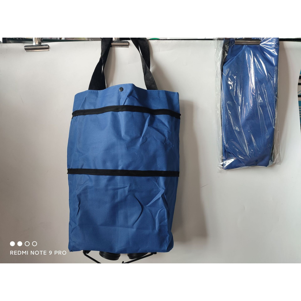 廠家滾輪購物袋便攜式可折疊超市拖輪包買菜車拉桿車輪子包-細節圖4