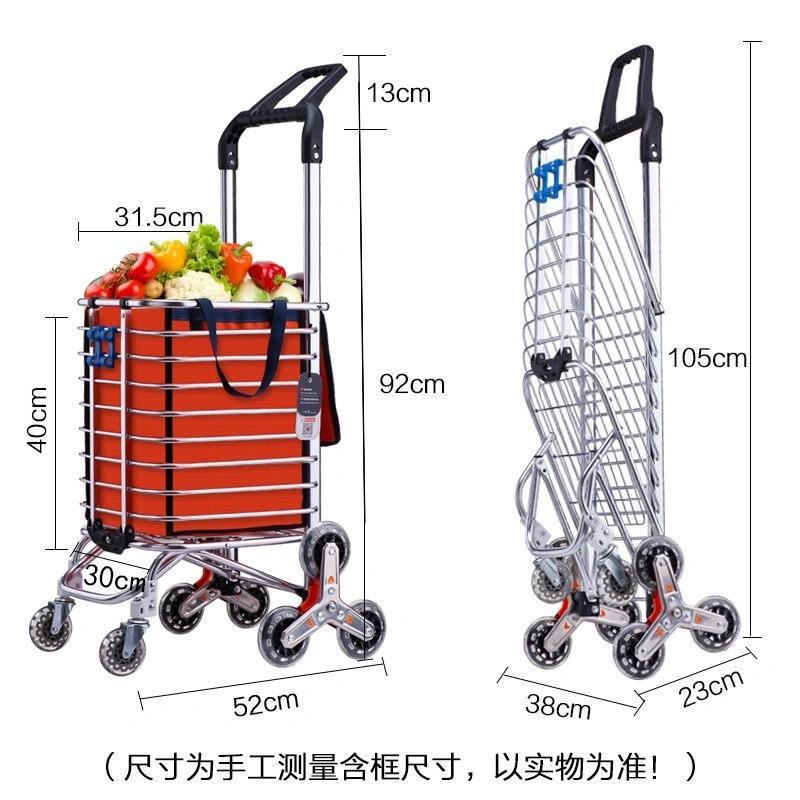 加固購物車爬樓梯手拉車家用折疊拉桿車拉貨便攜買菜小拉車-細節圖5
