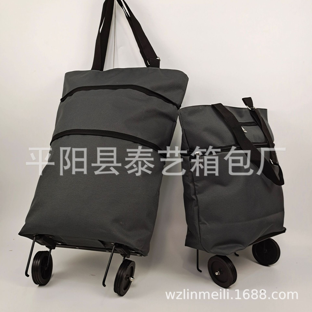 廠家折疊拖輪包購物車牛津拖輪便攜購物袋買菜車手拉包可折疊-細節圖4