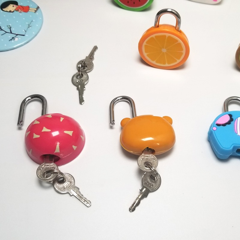 可愛鎖具抽屜學生卡通小美姐行李箱宿舍小號櫃子家用迷你鎖鎖鎖頭-細節圖3