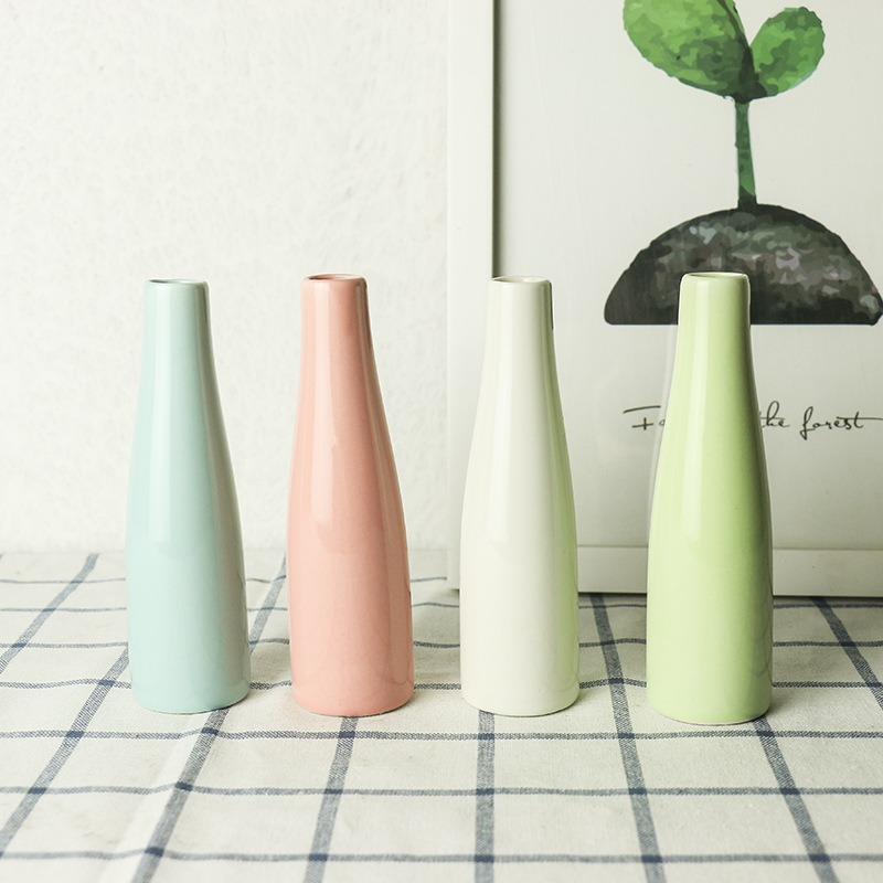 創意家居陶瓷工藝品陶瓷花瓶辦公桌精品花瓶擺件家居裝飾花瓶-細節圖3