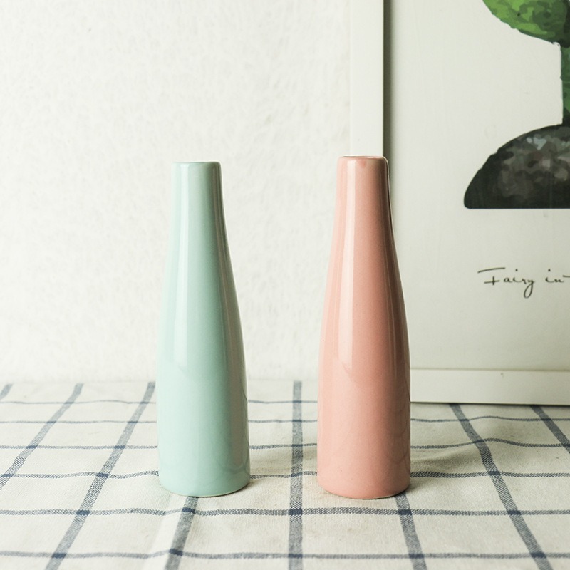 創意家居陶瓷工藝品陶瓷花瓶辦公桌精品花瓶擺件家居裝飾花瓶-細節圖4