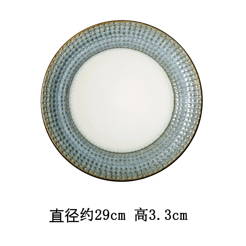 北歐創意陶瓷餐具意麪盤地中海餐盤牛排盤家用菜盤子日式料理餐盤-細節圖6