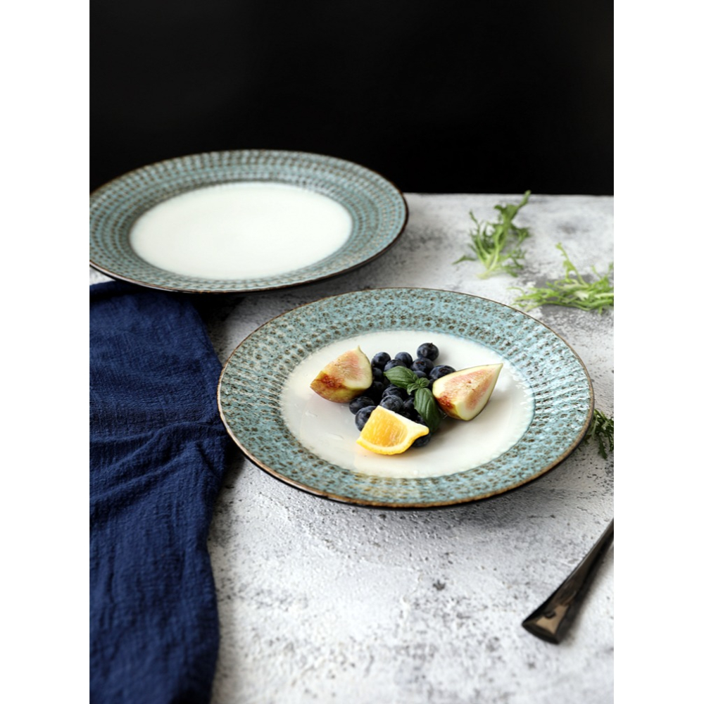北歐創意陶瓷餐具意麪盤地中海餐盤牛排盤家用菜盤子日式料理餐盤-細節圖8