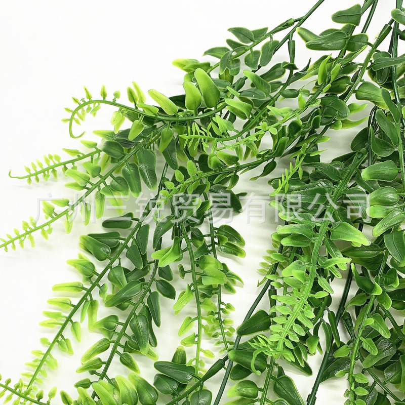 跨境 仿真波斯藤 69葉壁掛 蕨類 塑料藤條假花綠植墻裝飾配材-細節圖4