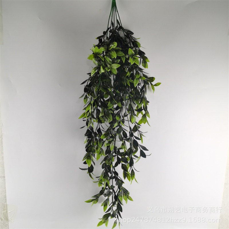 跨境仿真植物尤加利藤條婚慶裝飾假花塑料壁掛墻麪人造藤蔓裝飾花-細節圖4