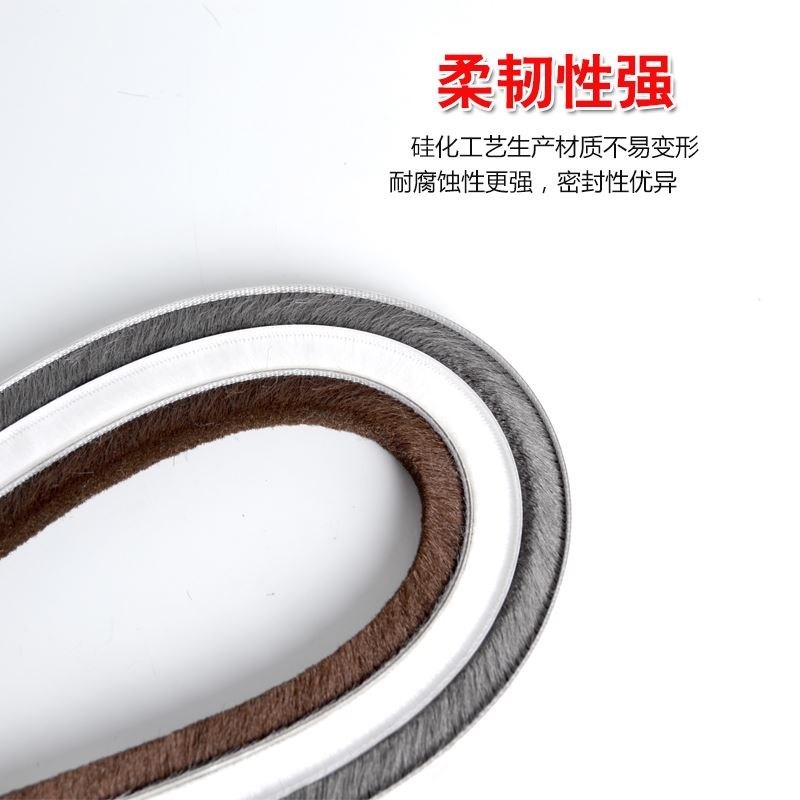 粘性窗框型門窗條條粘門條卡條冬天漏風門上毛條防蟲保暖毛絨碰撞-細節圖4