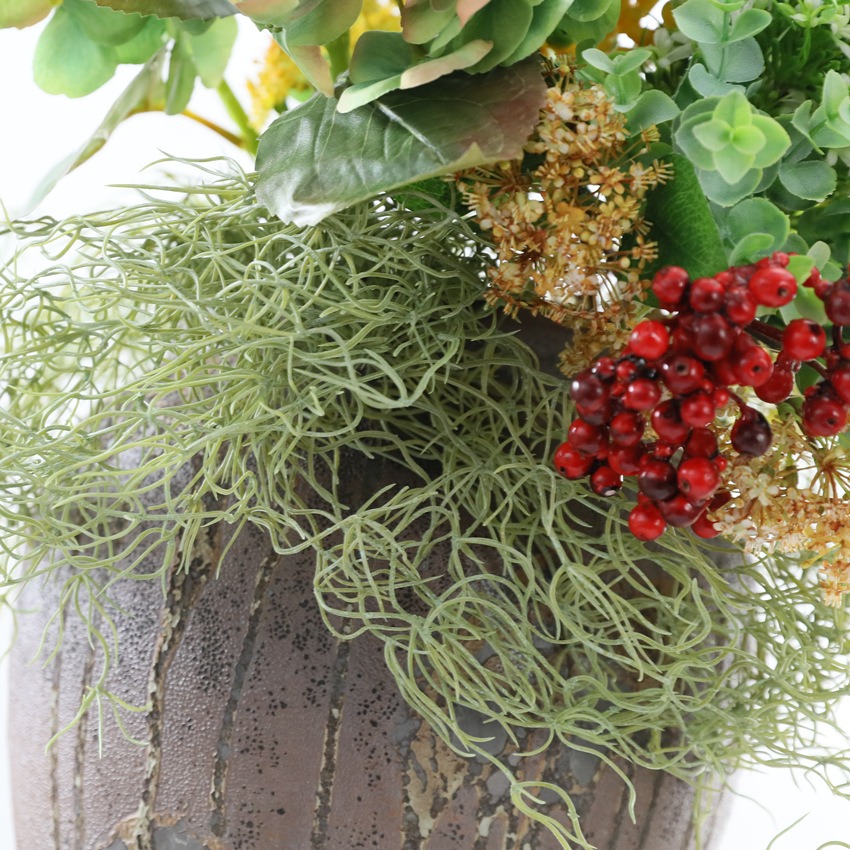 仿真植物空氣草 壁掛假花綠植 婚慶仿真花 墻面佈置攝影塑料藤-細節圖3