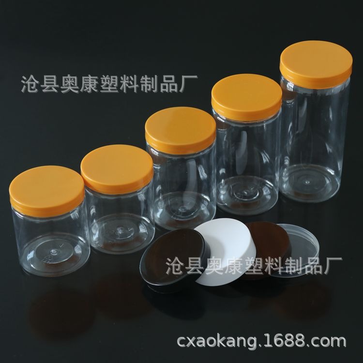現貨 65口徑塑料瓶帶蓋食品級pet蜂蜜瓶 透明密封空塑料罐子-細節圖5