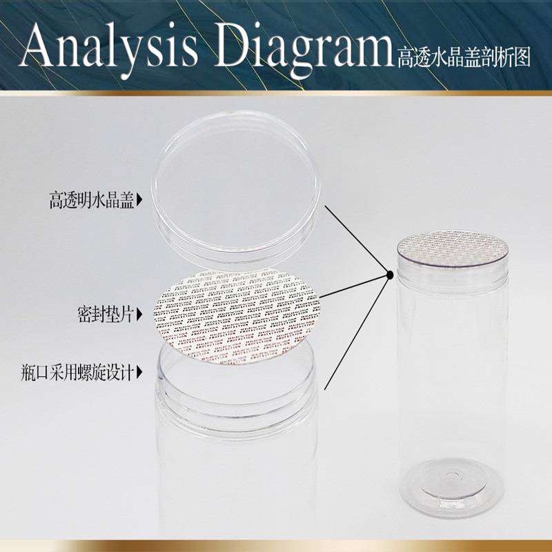 工廠直銷 pet透明塑料罐子密封300ml加厚密封瓶食品幹貨包裝瓶子-細節圖2
