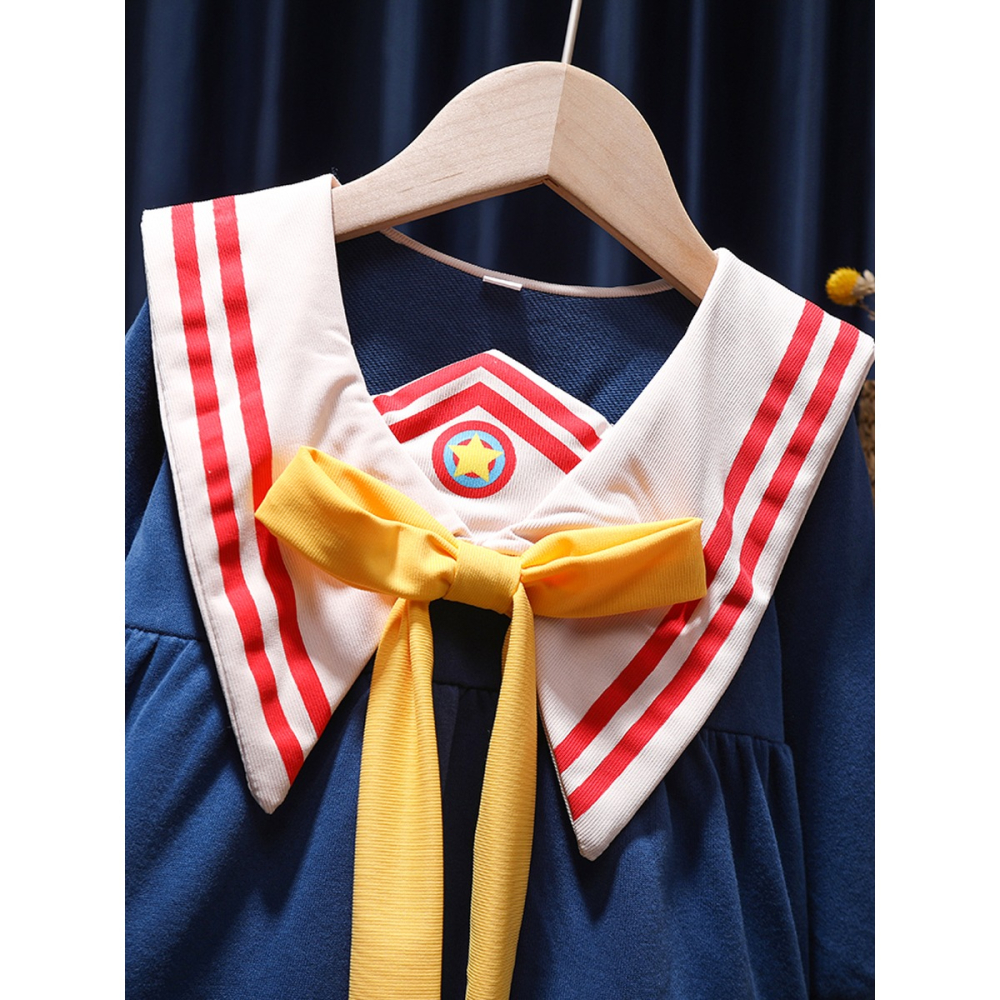 女童秋季新款公主裙寶寶長袖連衣裙春秋小女孩兒童裙子童裝秋裝潮-細節圖3