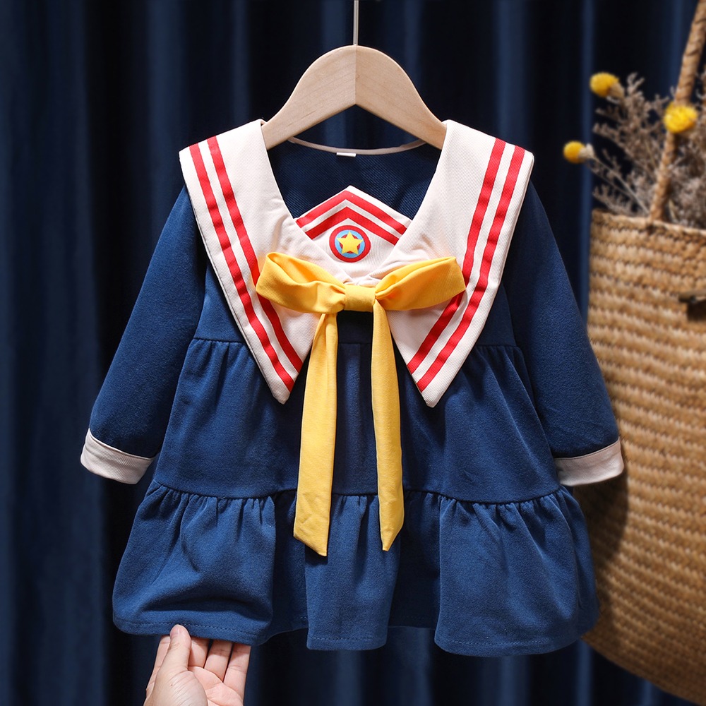 女童秋季新款公主裙寶寶長袖連衣裙春秋小女孩兒童裙子童裝秋裝潮-細節圖6