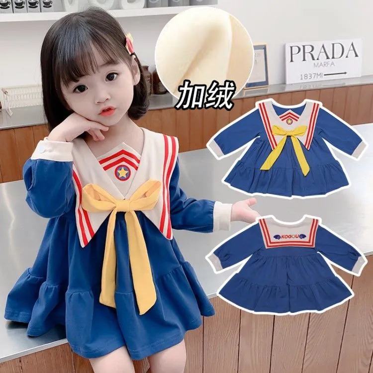 女童秋季新款公主裙寶寶長袖連衣裙春秋小女孩兒童裙子童裝秋裝潮-細節圖7