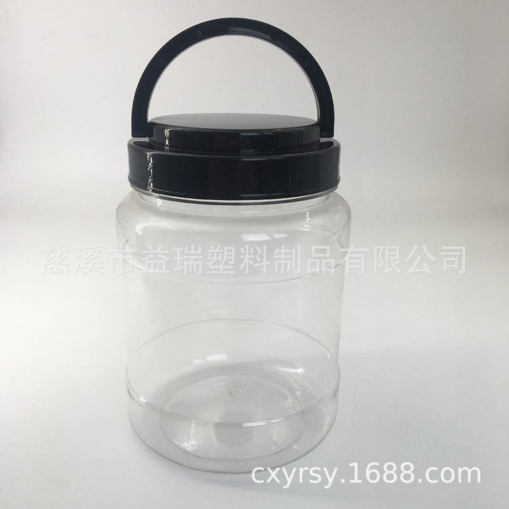 1100g蜜手提蜂蜜瓶 圓形PET瓶 食品級透明塑料桶(K176）-細節圖2