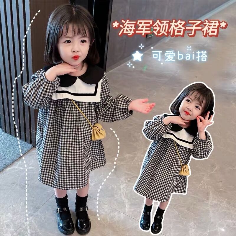 女童秋季新款公主裙純棉長袖時尚可愛連衣紗裙韓版洋氣連衣裙-細節圖10