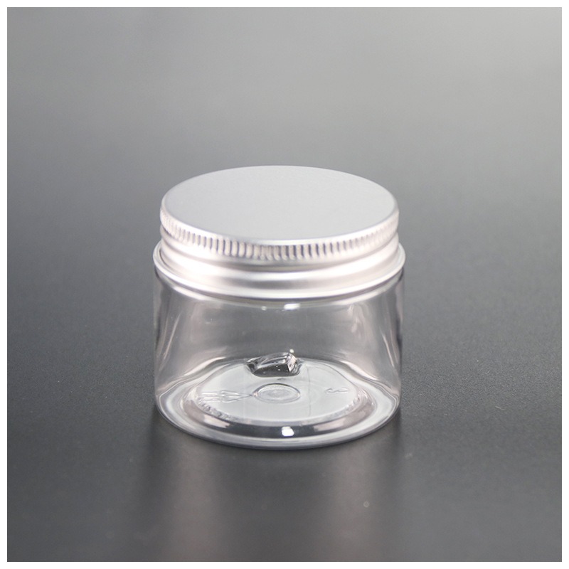 工廠50mm廣口塑料瓶 47牙50ml食品級PET膏霜罐 透明花茶罐-細節圖5