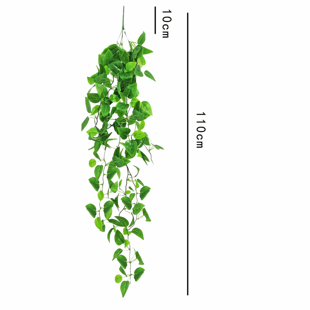 仿真葉壁掛花小綠蘿仿真綠葉植物壁掛藤條壁掛花綠蘿吊蘭仿真-細節圖2