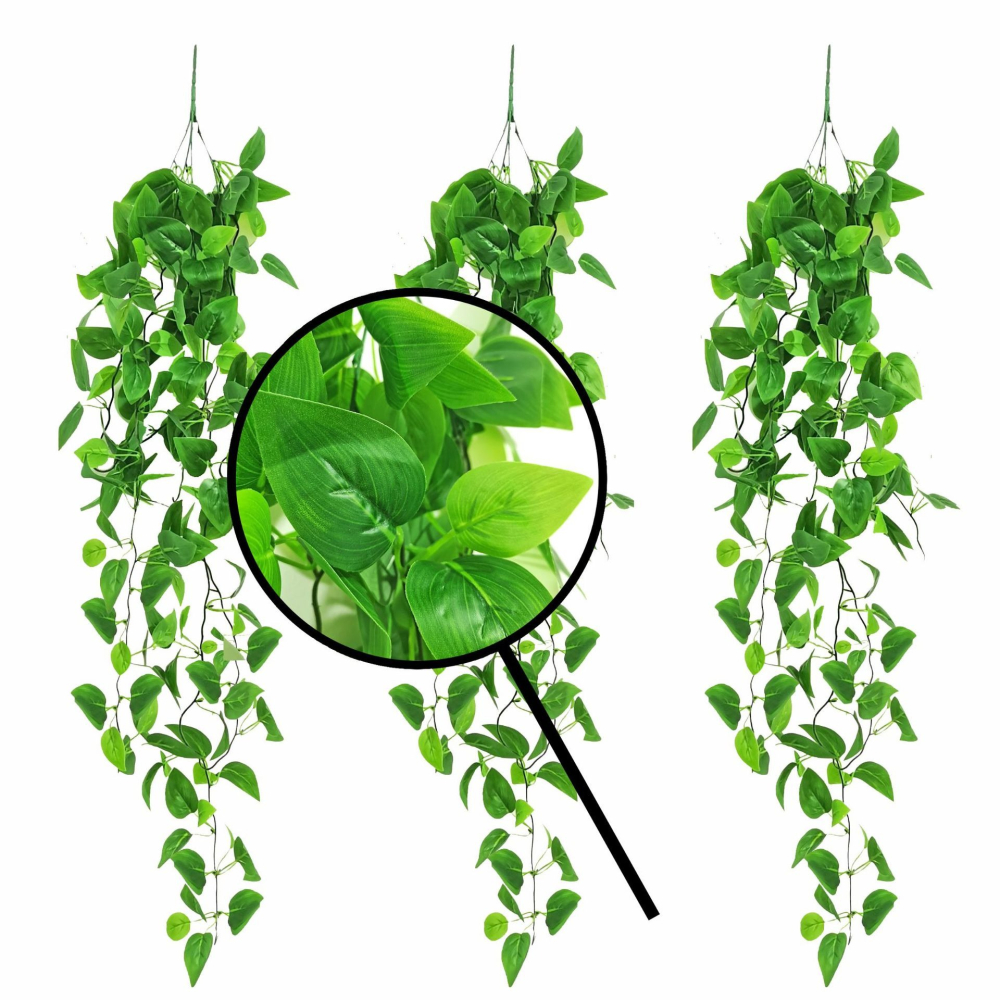 仿真葉壁掛花小綠蘿仿真綠葉植物壁掛藤條壁掛花綠蘿吊蘭仿真-細節圖5