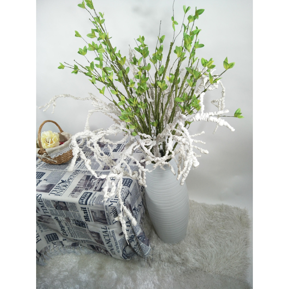 春秋葉 仿真綠葉植物 室內綠化 家居花藝擺件乾枝批量-細節圖2