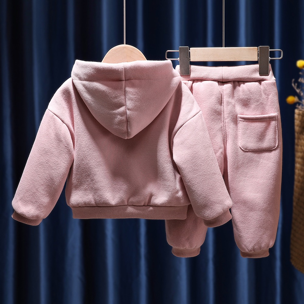 女寶寶秋冬裝套裝小童洋氣新款2嬰兒保暖衣服1-6歲女童加絨兩件套-細節圖2