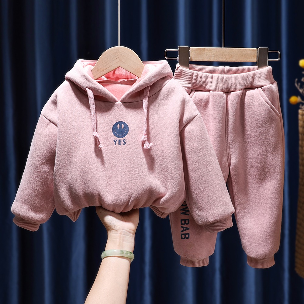 女寶寶秋冬裝套裝小童洋氣新款2嬰兒保暖衣服1-6歲女童加絨兩件套-細節圖7