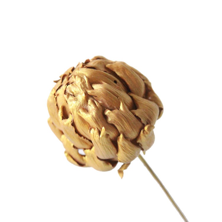土豪金色系乾花材ins北歐式輕奢系金銀色乾花乾枝飾品-細節圖5