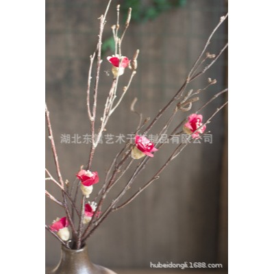 【臘梅】手工植物乾枝乾花客廳書房電視櫃藝術家居創意樣板房花插-細節圖3