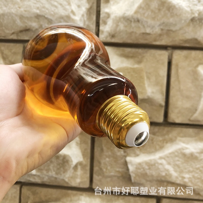 300mlpet小口創意飲料瓶燈泡塑料瓶食品級塑料瓶外賣奶茶飲品瓶子-細節圖3