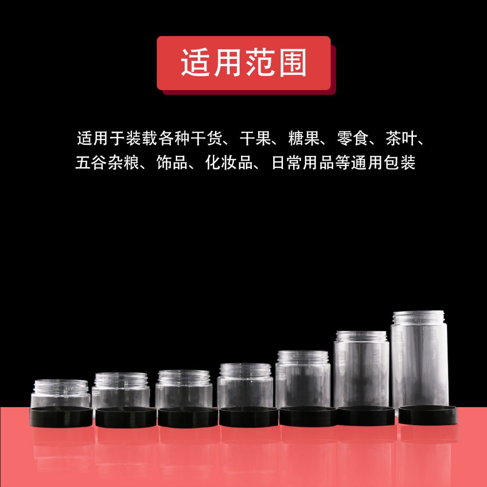 現貨密封廣口瓶子 食品級花茶塑料罐子 150ml透明pet塑料罐子-細節圖2