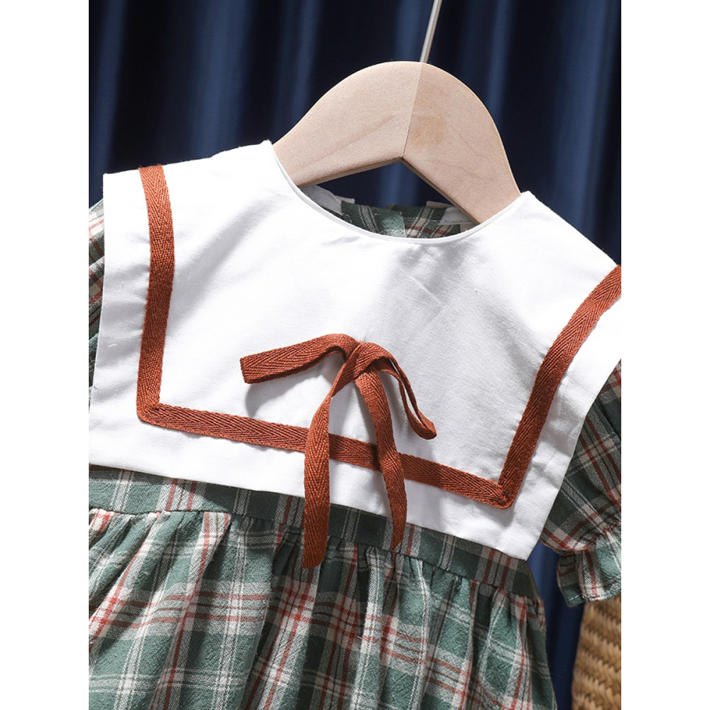 女寶寶連衣裙夏裝格子裙子新款韓版女童網紅超洋氣公主背心裙-細節圖2