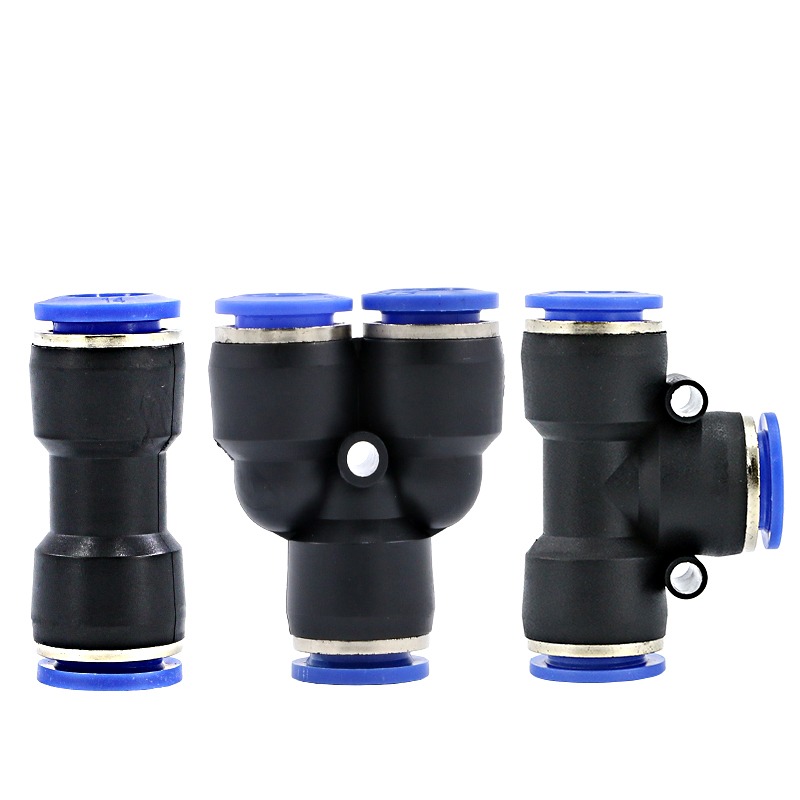 快速12PU快插彎頭10mm6mm變管氣動8接頭快接徑直氣管三通通轉對接-細節圖5