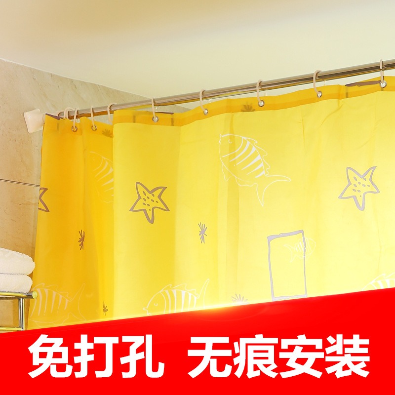伸縮桿打孔桿免不銹鋼窗簾門簾桿晾衣衣櫃臥室桿桿子浴室撐桿浴簾-細節圖2