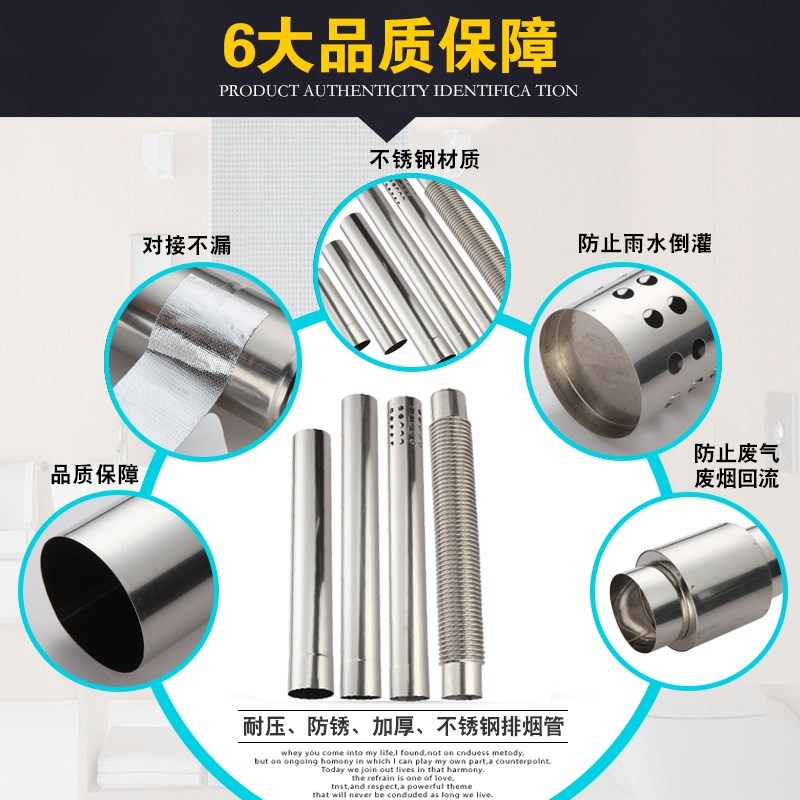 外墻管全套排熱水器煙管密封細管天裝飾耐高溫管波紋燃氣裝置連接-細節圖3