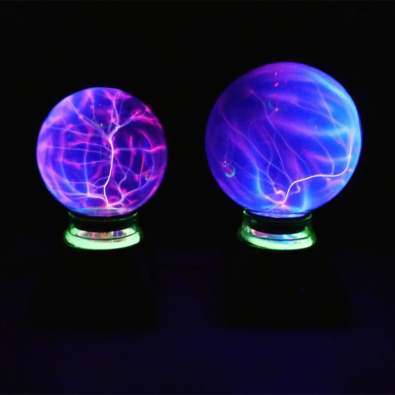 感應球等離子球禮物音樂l4/5/6/8寸球帶靜電魔燈閃電球電子魔法-細節圖2