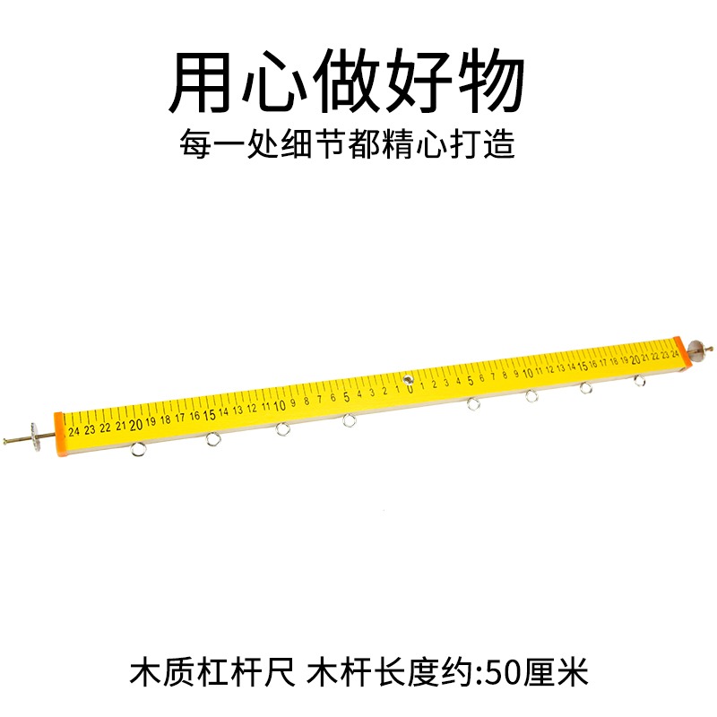 大號槓桿尺平衡原理實驗器材初中物理力學實驗演示學生用中學教學儀器木質金屬塑料槓桿尺帶支架掛鉤-細節圖4