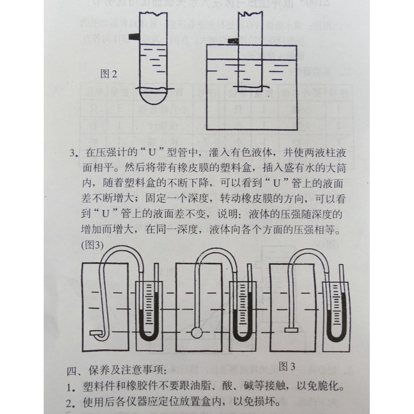 液體壓強與深度關系實驗器 J21009 初中力學實驗器材 教學儀器-細節圖7