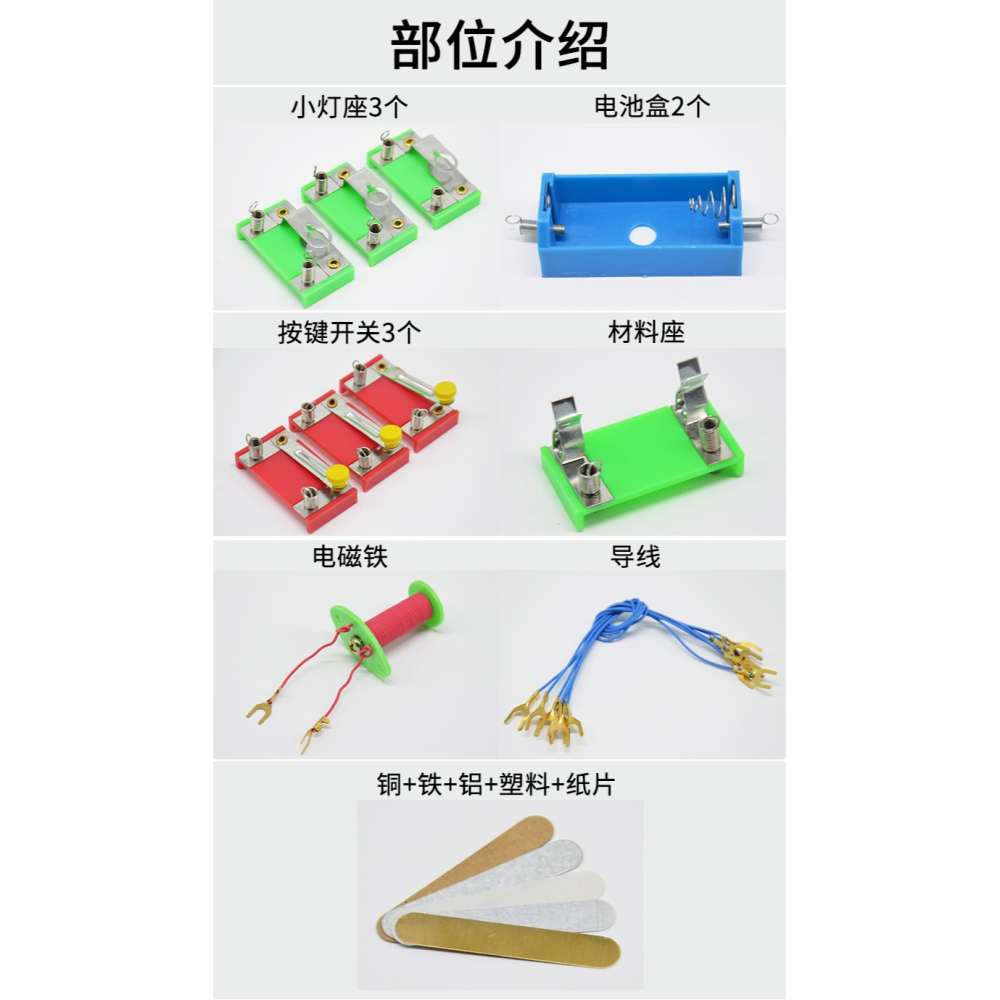 電流實驗盒電路串聯並聯電磁鐵物理實驗器材電學小學科學-細節圖9