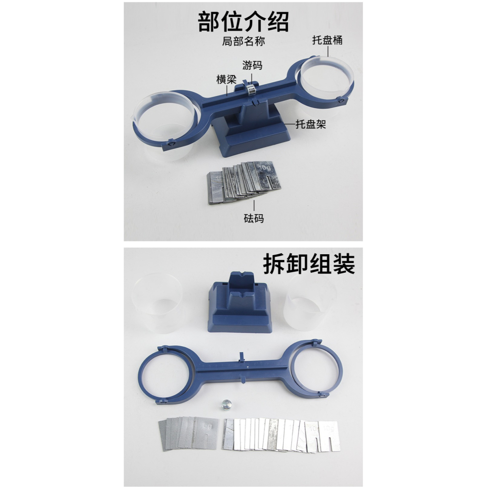 簡易天平200g/1g數學天平中小學數學科學實驗器材教學教具實驗儀器-細節圖9