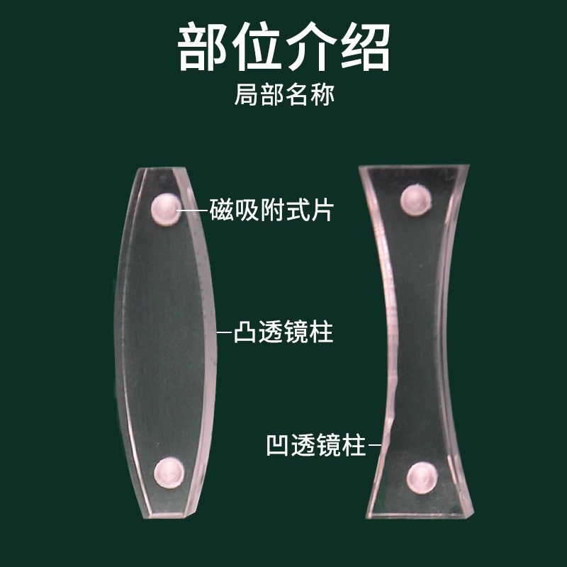 凹透鏡柱凸透鏡磁附吸式一對三線光源上面演示用光的匯聚光的擴散教師用初中物理教學教具儀器光學實驗器材-細節圖2