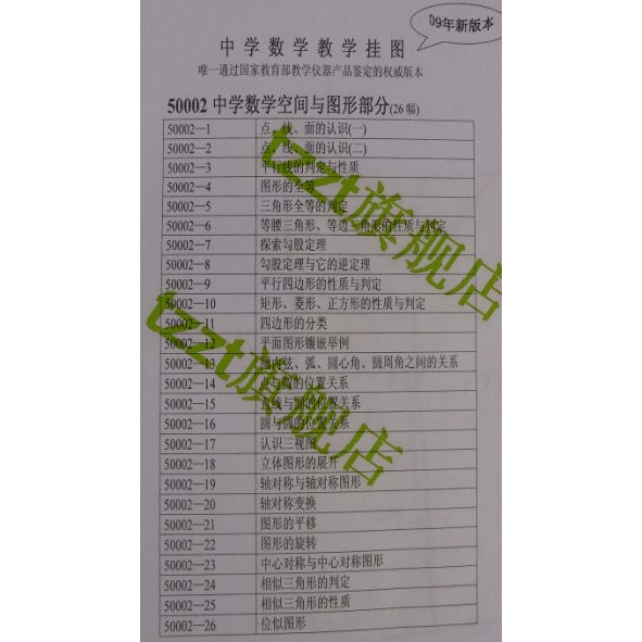 中學數學空間與圖形教學掛圖 26幅 J50002 數學學具 教學儀器-細節圖6